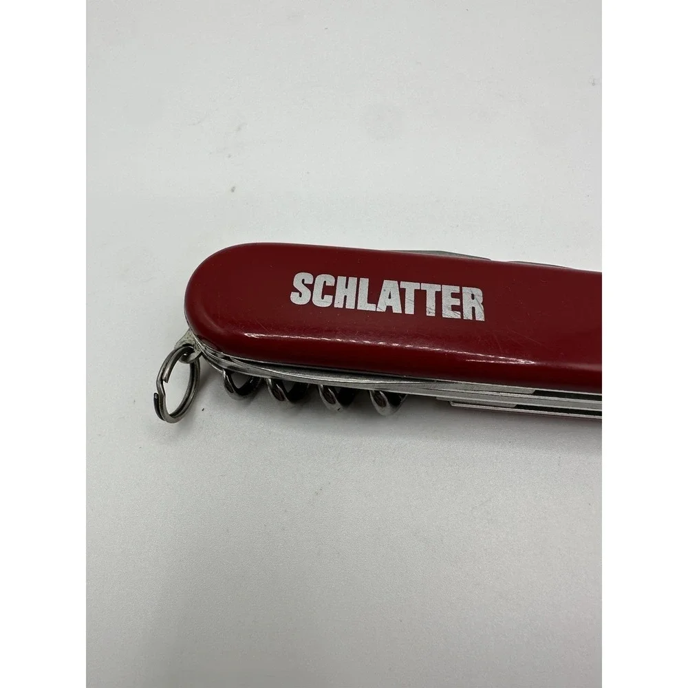 VTG Swiss‎ Army Style Multi Tool Knife Red Schlatter Stainless Corkscrew Opener